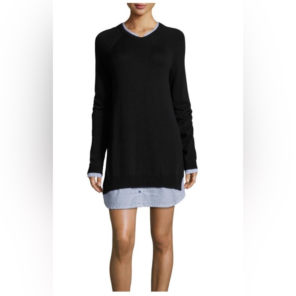 Joie Zaan Poplin Layered Sweater Dress (with shirt trim, as pictured) / Small